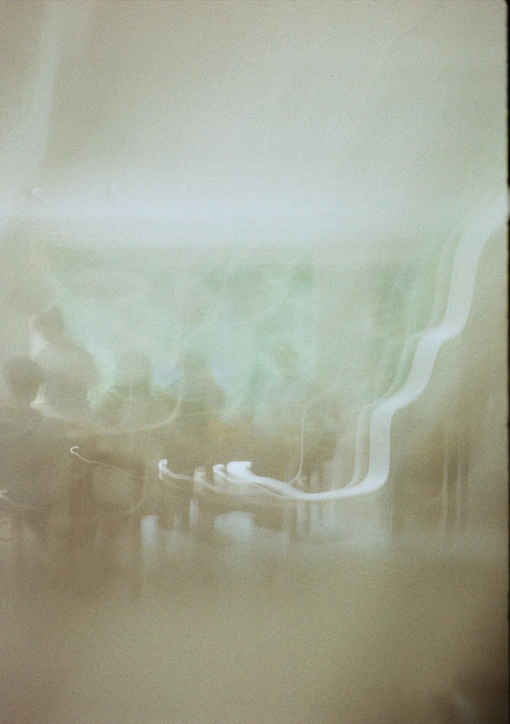 Light leak over a blurred scene